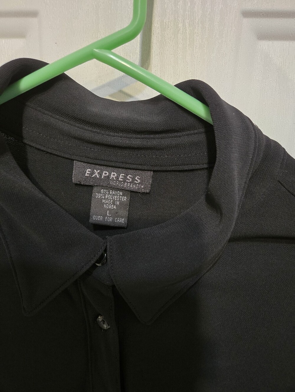 Womens Express Black Button-down Shirt - Picture 6 of 6